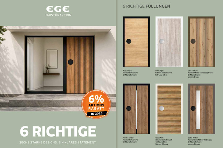 Haustür aus Aluminium Aktionspreis Rabatt EGE Türen